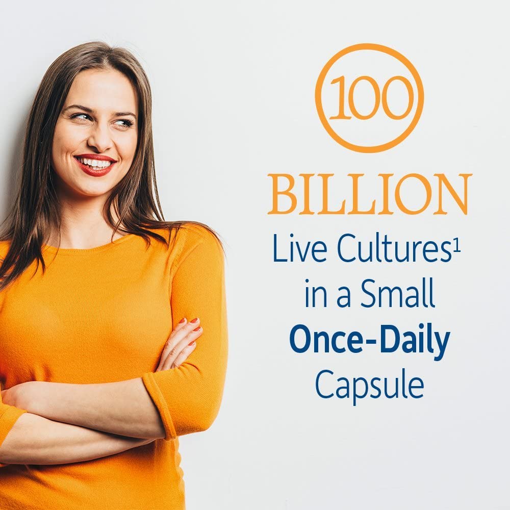 Garden of Life Raw Probiotics Ultimate Care Supplement with 100 Billion Live Cultures* in a once-daily capsule.