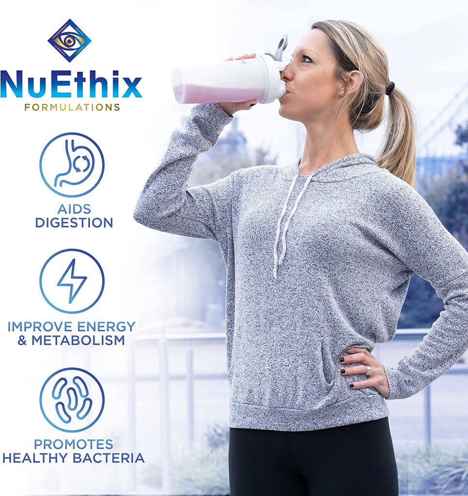 NuEthix Formulations Gourmet Greens with Fruits, Antioxidants, and Probiotics - Aids digestion, Improve energy and metabolism, and promotes healthy bacteria